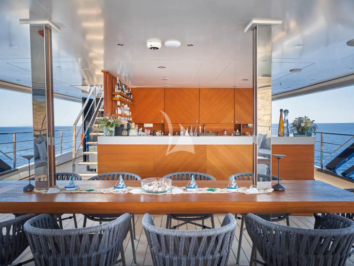 ARGO Custom 55m - alfresco dining area and bar ARGO Custom 55m - alfresco dining area and bar