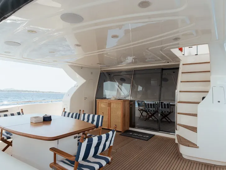 ARGO V Ferretti 780 - aft deck ARGO V Ferretti 780 - aft deck