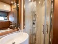 ARGO V Ferretti 780 - master cabin vanity and shower ARGO V Ferretti 780 - master cabin vanity and shower