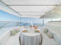 ARIA C.Boat 28m - flybridge dining area ARIA C.Boat 28m - flybridge dining area
