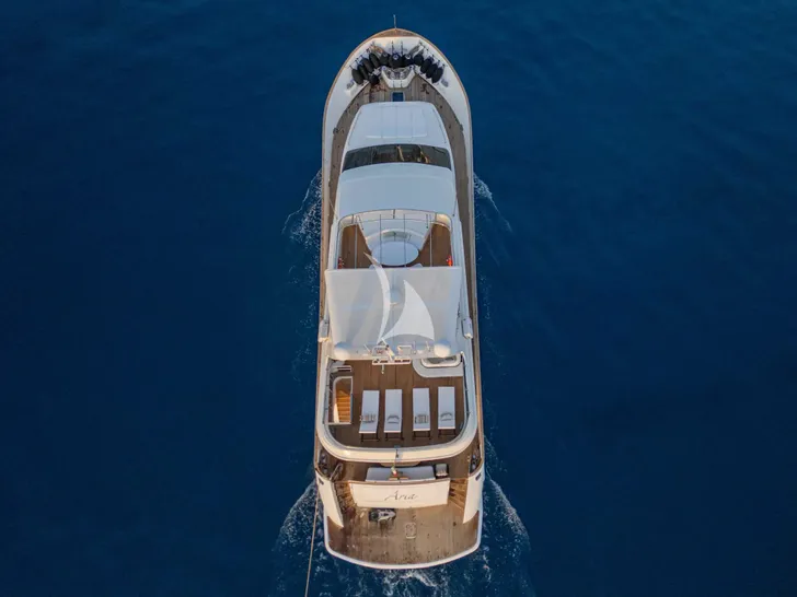 ARIA C.Boat 28m - top aerial shot ARIA C.Boat 28m - top aerial shot