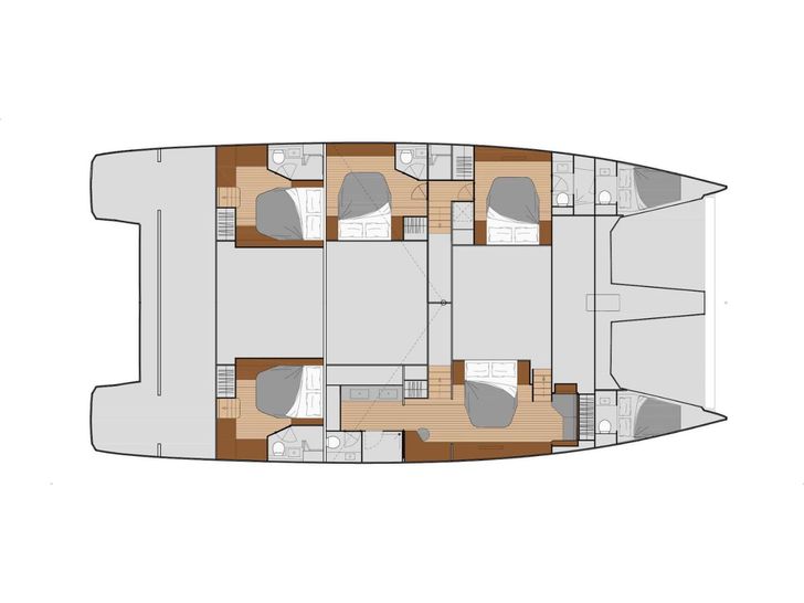 ARIVA Fountaine Pajot Power 67 - layout ARIVA Fountaine Pajot Power 67 - layout