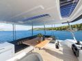 ARTISAN Lagoon 55 - flybridge lounge and dining area ARTISAN Lagoon 55 - flybridge lounge and dining area
