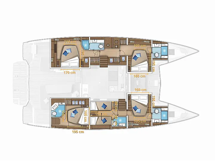 Layout for ARTISAN Lagoon 55 - layout