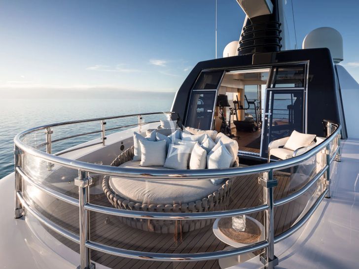 ARTISAN Benetti 63m - top deck private balcony and gym ARTISAN Benetti 63m - top deck private balcony and gym