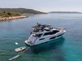 ASCEND Sunseeker 23m - anchored with the tender and paddleboard ASCEND Sunseeker 23m - anchored with the tender and paddleboard
