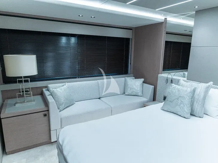 ASCEND Sunseeker 23m - master cabin couch ASCEND Sunseeker 23m - master cabin couch