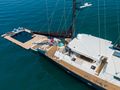 ASHLEYROSE 110 Notika Sailing Yacht Ketch 33m stern shot with water toys