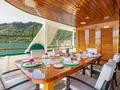 ASKARI Sermons 32m - main aft deck alfresco dining area ASKARI Sermons 32m - main aft deck alfresco dining area