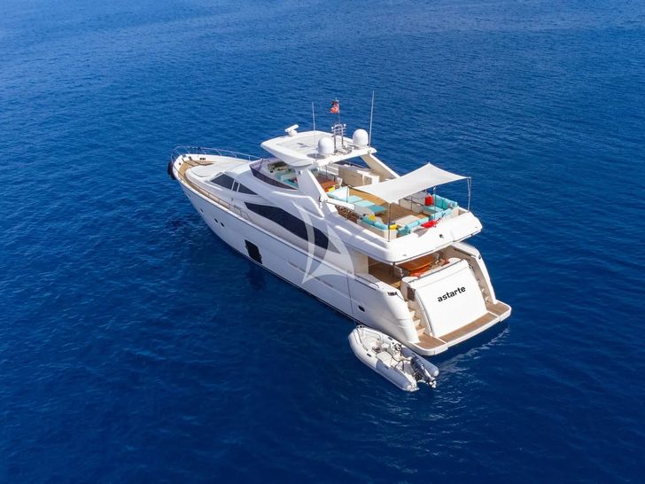 ASTARTE Ferretti 83 - aerial aft shot ASTARTE Ferretti 83 - aerial aft shot