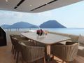 ASTRIMARE Sanlorenzo SL86 - aft dining area ASTRIMARE Sanlorenzo SL86 - aft dining area