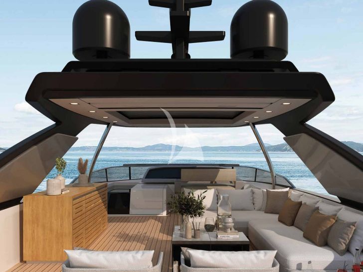 ASTRIMARE Sanlorenzo SL86 - flybridge seating area ASTRIMARE Sanlorenzo SL86 - flybridge seating area
