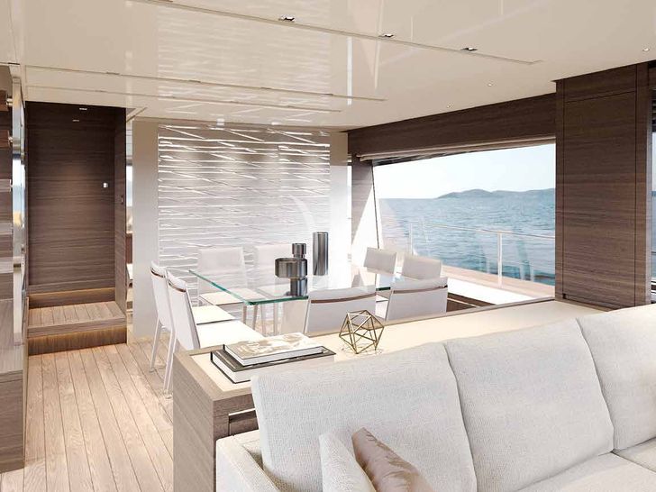 ASTRIMARE Sanlorenzo SL86 - indoor dining area ASTRIMARE Sanlorenzo SL86 - indoor dining area