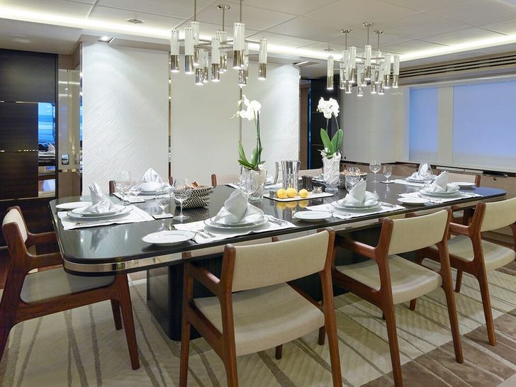 ASYA Heesen 74m formal dining ASYA Heesen 74m formal dining