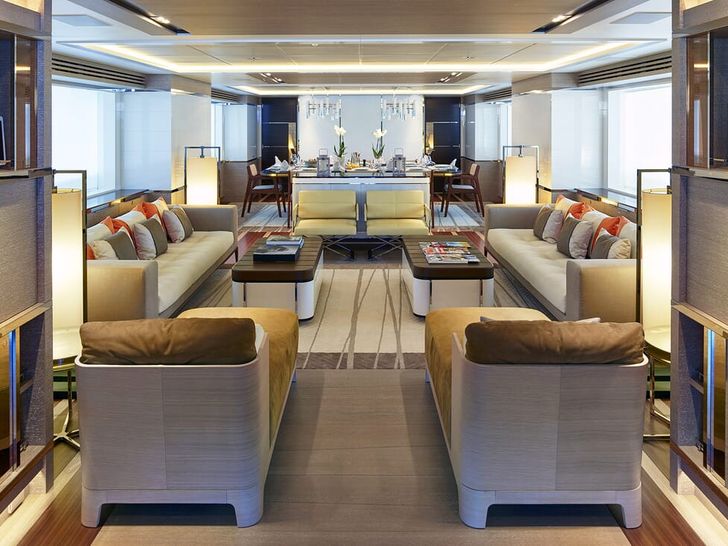 ASYA Heesen 74m main deck saloon dining