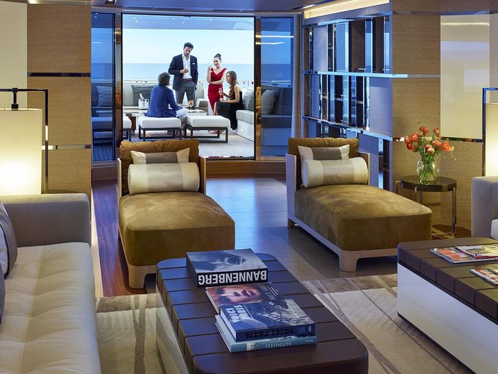ASYA Heesen 74m main deck saloon ASYA Heesen 74m main deck saloon