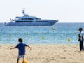 ASYA Heesen 74m view from the beach ASYA Heesen 74m view from the beach