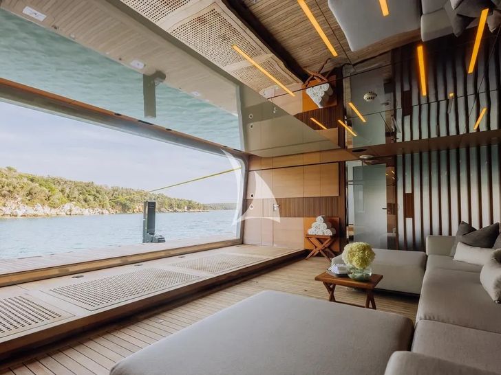 ATLAS Lurssen 74m - beach club seating ATLAS Lurssen 74m - beach club seating