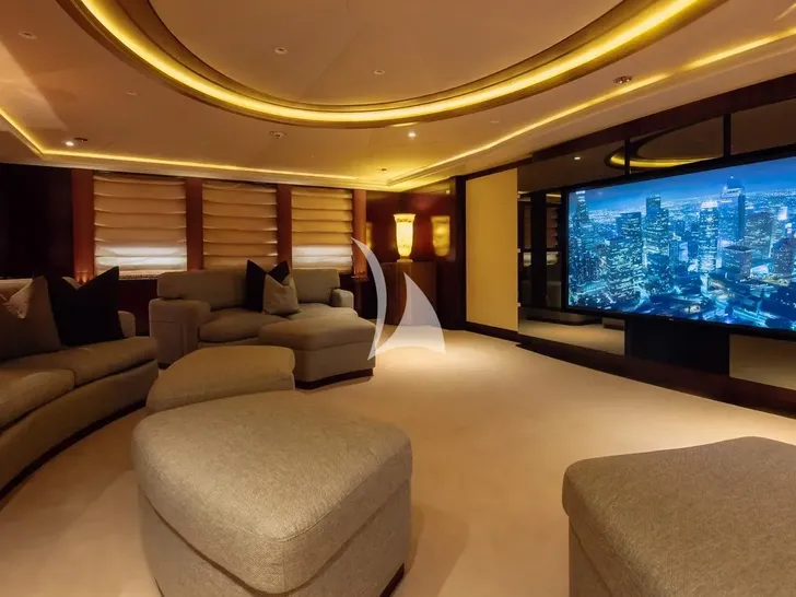 ATLAS Lurssen 74m - main deck cinema lounge ATLAS Lurssen 74m - main deck cinema lounge