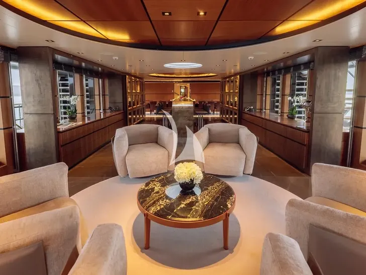 ATLAS Lurssen 74m - sky lounge seating ATLAS Lurssen 74m - sky lounge seating