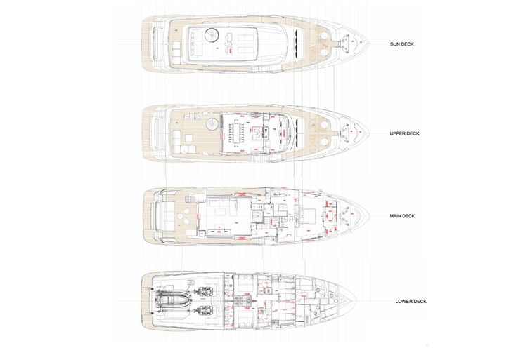 Layout for AT ONE Ferretti Custom Line Navetta 30 - layout