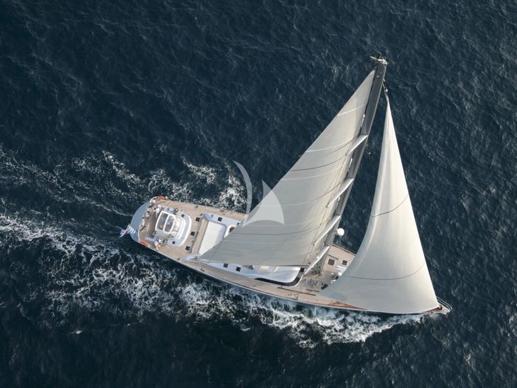 ATTIMO CMN 31m - cruising aerial shot ATTIMO CMN 31m - cruising aerial shot
