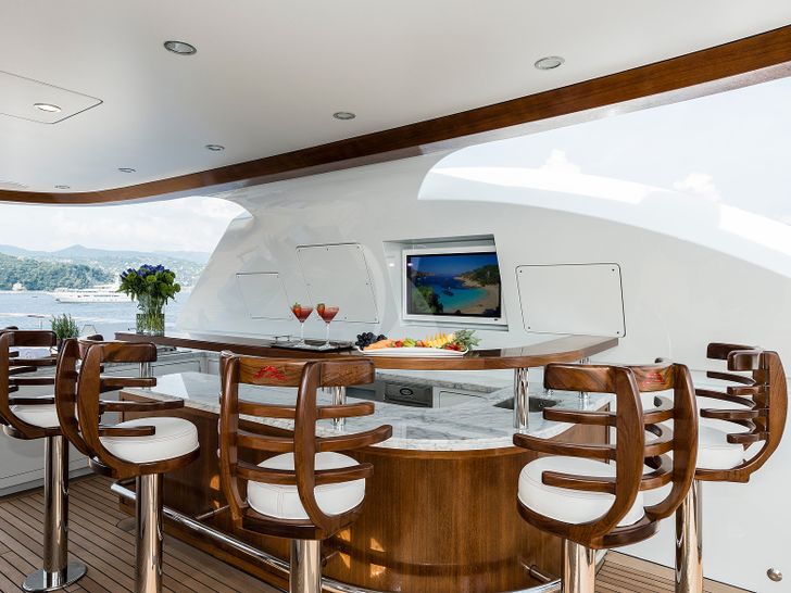 AUDACES - Sunrise Yacht 147,flybridge bar area AUDACES - Sunrise Yacht 147,flybridge bar area