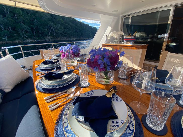 AURORA aft deck dining