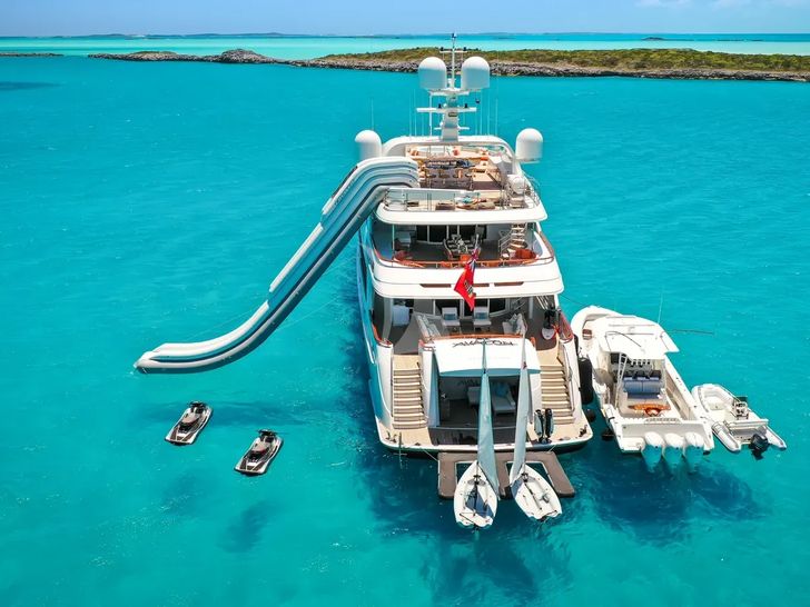 AVALON Delta Marine 46m - anchored aft shot AVALON Delta Marine 46m - anchored aft shot