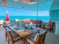 AVALON Delta Marine 46m - sky deck alfresco dining area AVALON Delta Marine 46m - sky deck alfresco dining area
