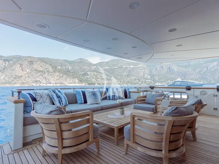 AWAY Sanlorenzo SD122 - main aft deck lounge AWAY Sanlorenzo SD122 - main aft deck lounge