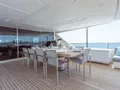 AWAY Sanlorenzo SD122 - sky deck allfresco dining area AWAY Sanlorenzo SD122 - sky deck allfresco dining area