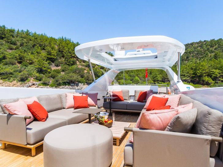 AXELLA Eurocraft 110 - flybridge wide shot AXELLA Eurocraft 110 - flybridge wide shot