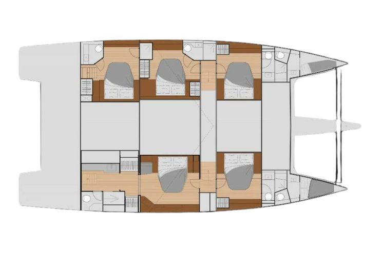 Layout for AZURE Fountaine Pajot Samana 59 - layout