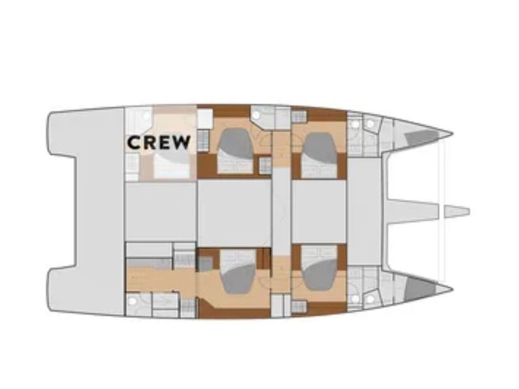 BACCHUS Fountaine Pajot Samana 59 - cabin layout BACCHUS Fountaine Pajot Samana 59 - cabin layout