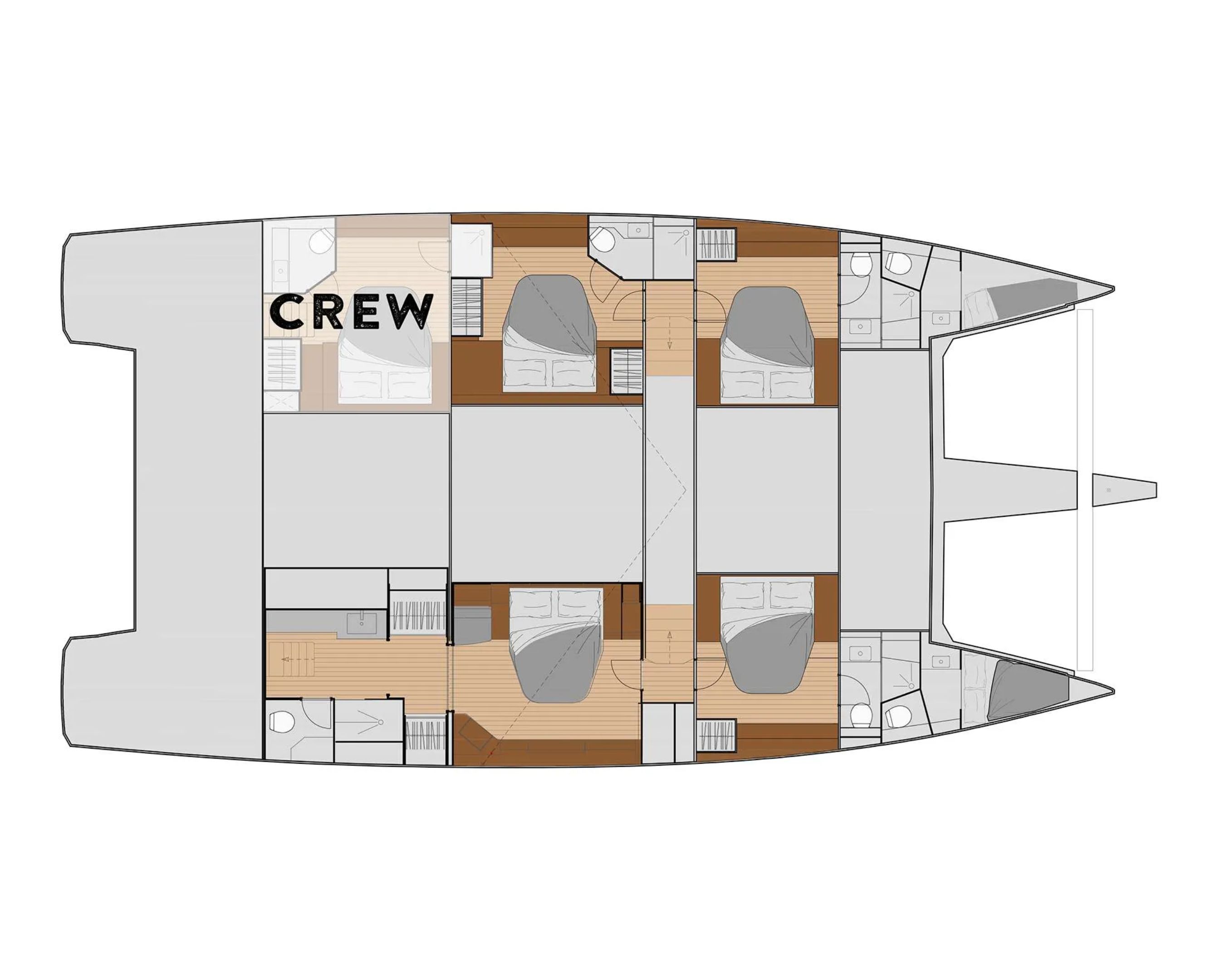 Layout for BACCHUS Fountaine Pajot Samana 59 - layout