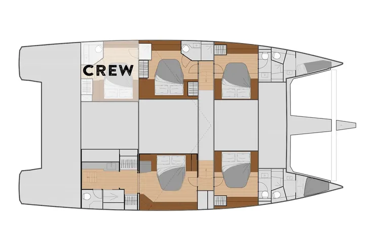 Layout for BACCHUS Fountaine Pajot Samana 59 - layout