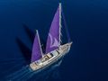 BARACUDA VALETTA Perini Navi Sailing Yacht 50m - aerial shot cruising BARACUDA VALETTA Perini Navi Sailing Yacht 50m - aerial shot cruising
