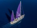 BARACUDA VALETTA Perini Navi Sailing Yacht 50m aerial shot cruising