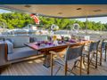 BARACUDA VALETTA Perini Navi Sailing Yacht 50m aft deck dining area