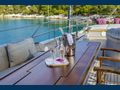 BARACUDA VALETTA Perini Navi Sailing Yacht 50m flybridge wine party