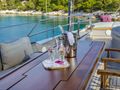 BARACUDA VALETTA Perini Navi Sailing Yacht 50m flybridge wine party