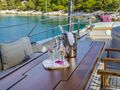 BARACUDA VALETTA Perini Navi Sailing Yacht 50m - flybridge wine party BARACUDA VALETTA Perini Navi Sailing Yacht 50m - flybridge wine party