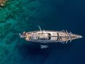 BARACUDA VALETTA Perini Navi Sailing Yacht 50m top aerial shot