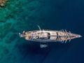 BARACUDA VALETTA Perini Navi Sailing Yacht 50m - top aerial shot BARACUDA VALETTA Perini Navi Sailing Yacht 50m - top aerial shot