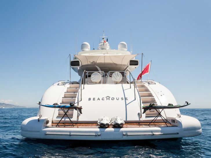 BEACHOUSE Mangusta 130 - aft shot BEACHOUSE Mangusta 130 - aft shot