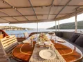 BEDIA SULTAN Gulet 35m - alfresco dining set up BEDIA SULTAN Gulet 35m - alfresco dining set up