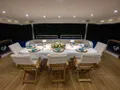 BELGIN SULTAN Custom Sailing Yacht 35m - alfresco dining area BELGIN SULTAN Custom Sailing Yacht 35m - alfresco dining area