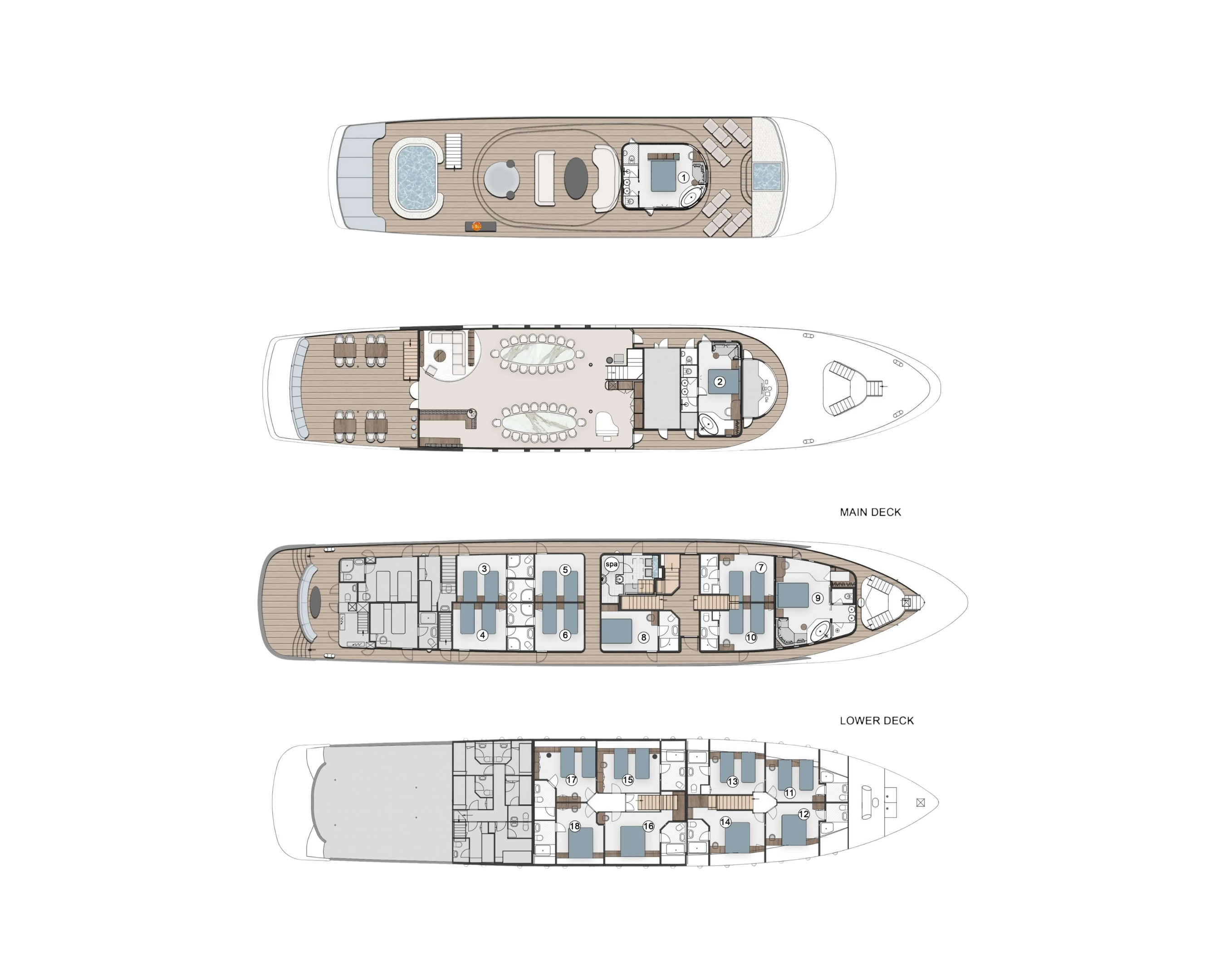 BELLA Custom 48m - layout