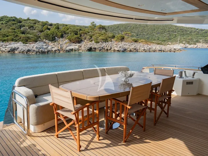 BELLA LUNA Monte Carlo 26m - main aft deck BELLA LUNA Monte Carlo 26m - main aft deck